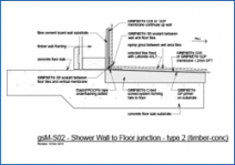  Shower Wall To Floor Junction - Type 2 (Timber - Concrete)